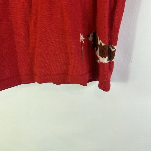 VTG 90s Whimsy Cardigan Sweater Vest Puppy Dog Bone Buttons Novelty - Picture 8 of 8